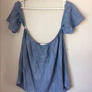 Fake blue jean Top